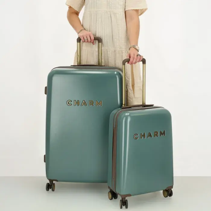 Charm London Charm London Capetown Koffer Donkergroen