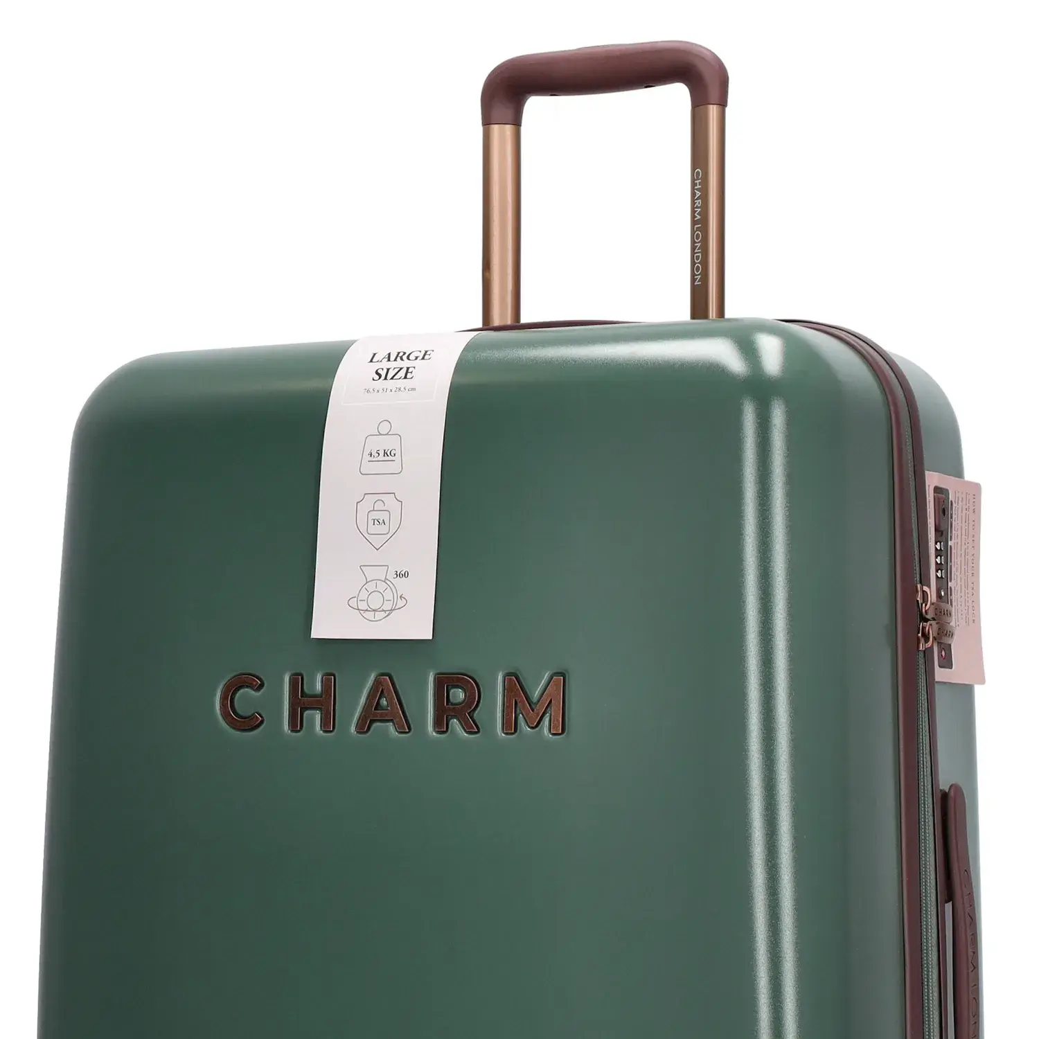 Charm London Charm London Capetown Koffer Donkergroen