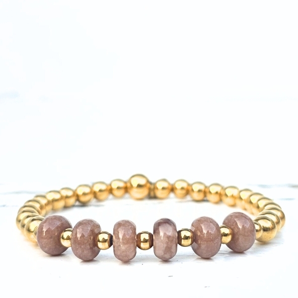 Label Six Kralenarmband brown six