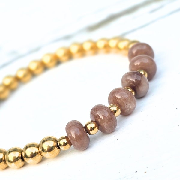 Kralenarmband-brown-six Label Six Kralenarmband brown six