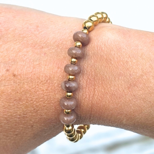 Kralenarmband-brown-six-3 Label Six Kralenarmband brown six