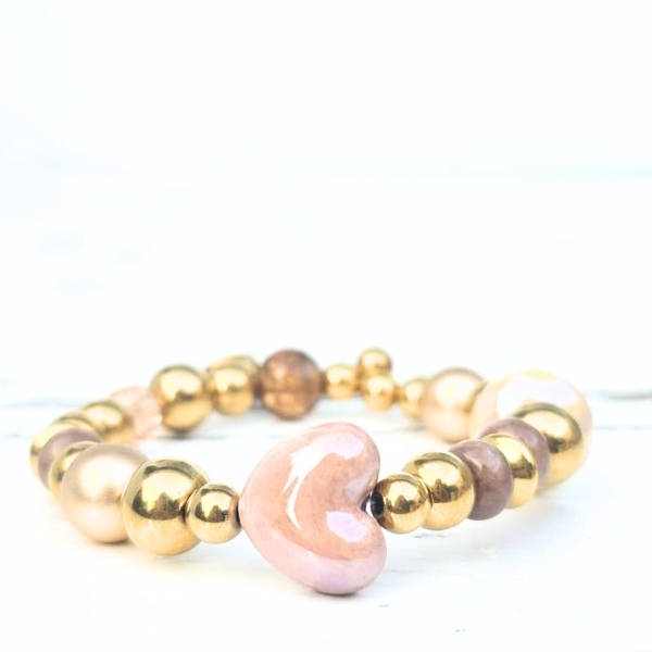 Label Six Kralenarmband velvet heart