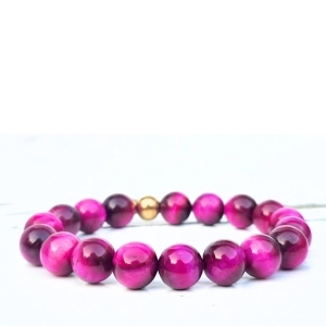 Label Six Kralenarmband berry red