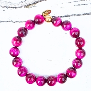 Label Six Kralenarmband berry red