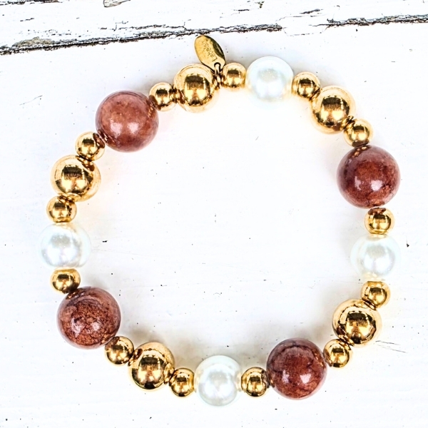 Kralenarmband-golden-earth-2 Label Six Kralenarmband golden earth