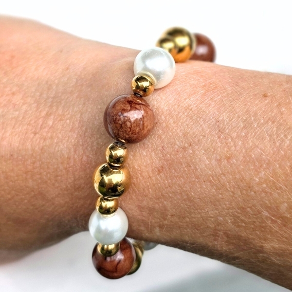 Kralenarmband-golden-earth-3 Label Six Kralenarmband golden earth