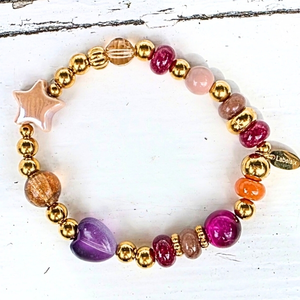 Label Six Kralenarmband herfstgloed