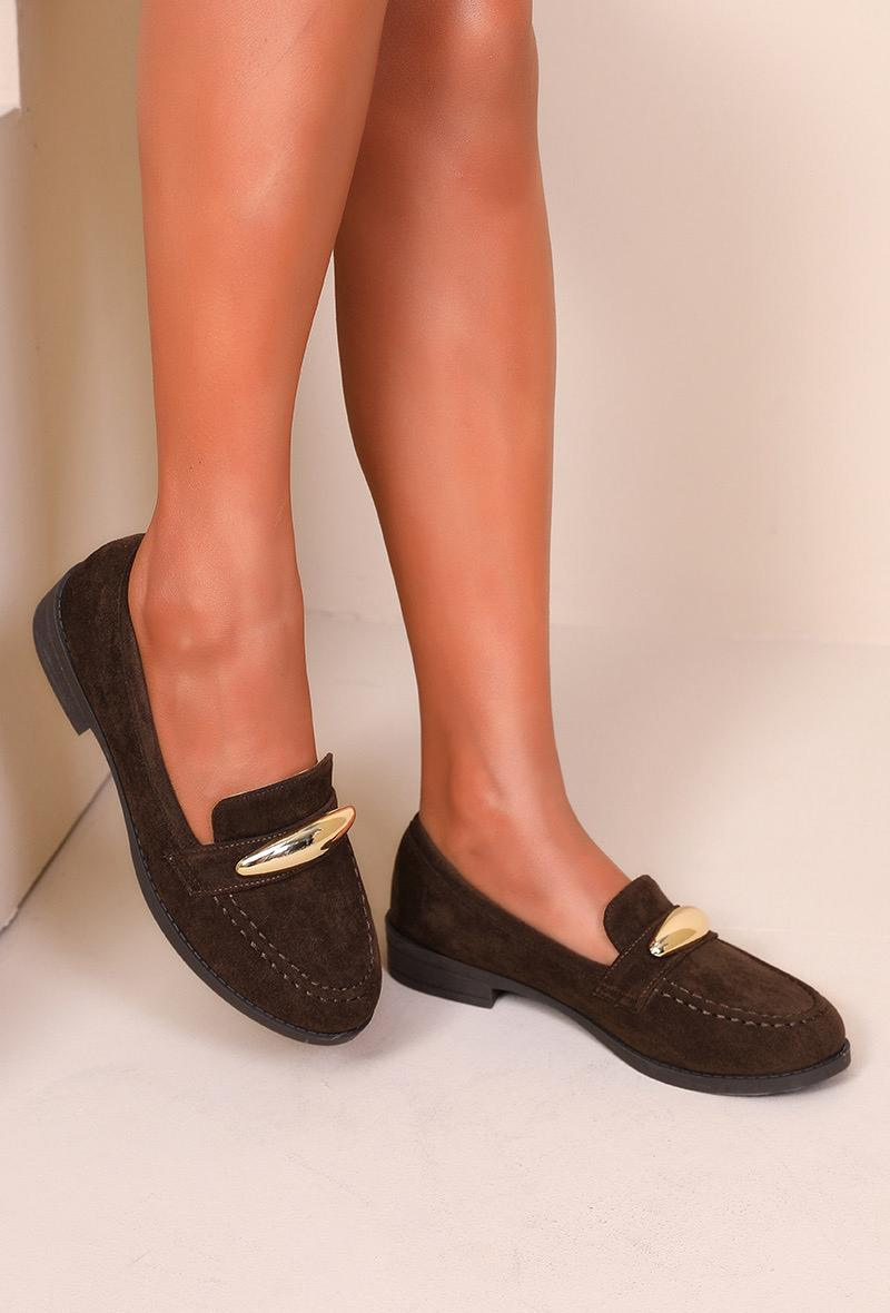 Loafers met gouden detail