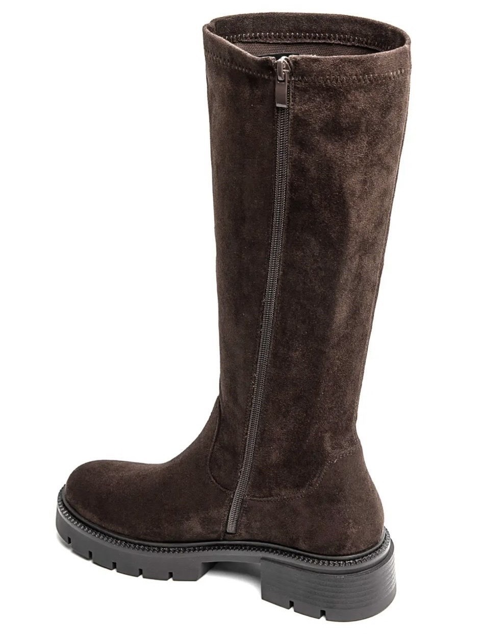 Suede look laars bruin