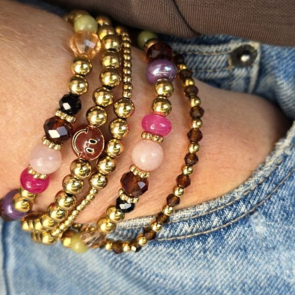 Label Six Kralenarmband Chocolate Smile