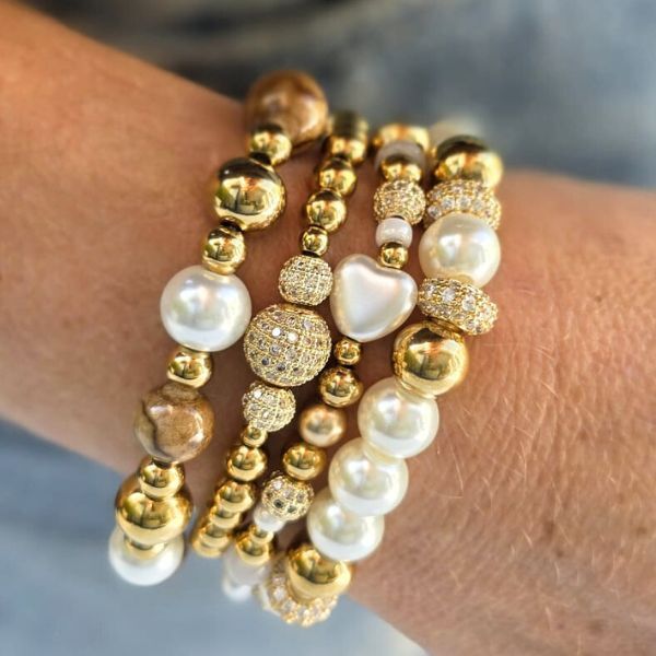 Label-Six-armbanden-set-pearls_1 Label Six Kralenarmband Elegance