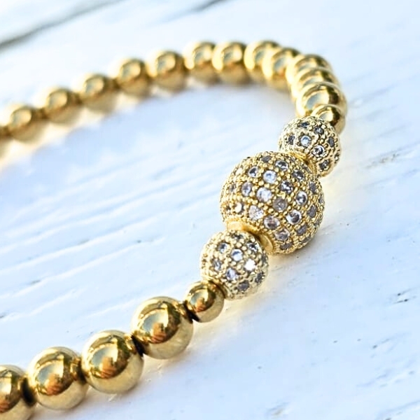 Label Six Sparkling gold armband