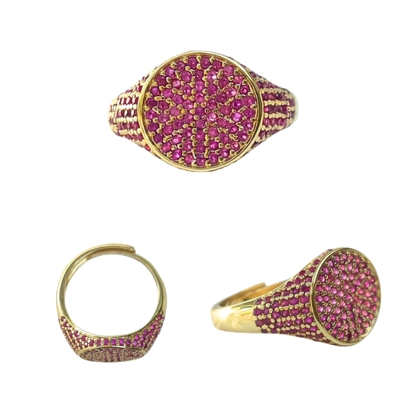 Label Six Pink sparkle ring