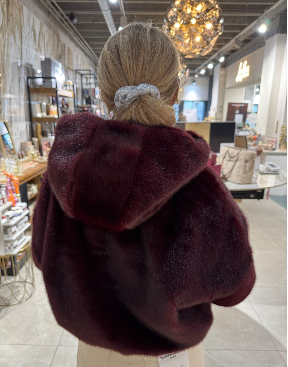 ssxj1n9x Faux fur bodywarmer burgundy