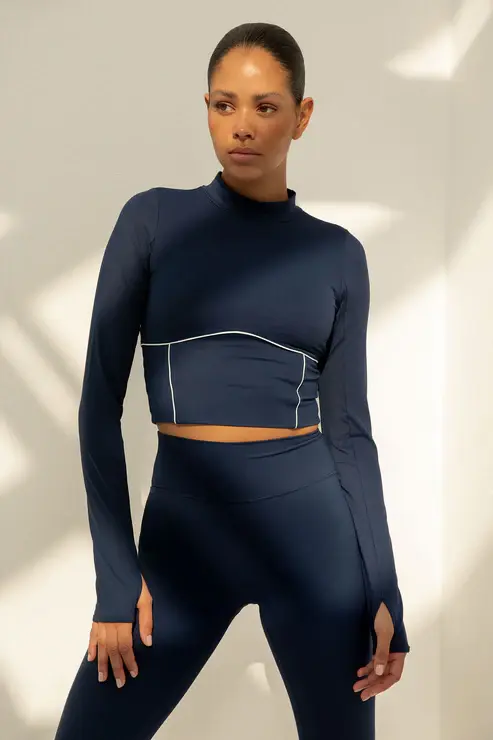 LOLA-5M1A3610 The Lola Club Demi Top Navy