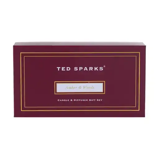 Ted Sparks Candle & Diffuser gift set Amber & Woods