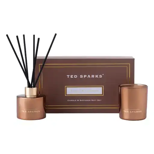 Ted Sparks Candle & Diffuser Gift Set Almond & Cinnamon 