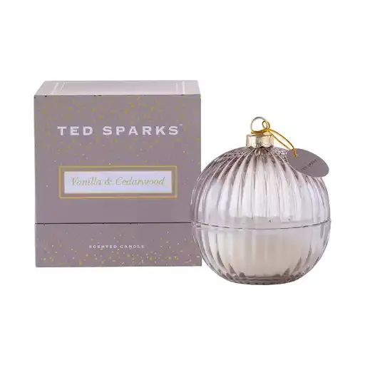 Ted Sparks Christmas Bauble Vanilla & Cedarwood