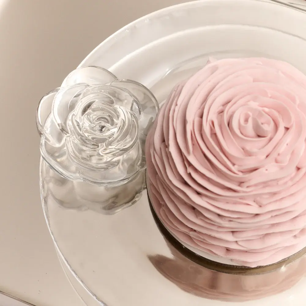 bord_roos_clear Lepelclub Rose Plate