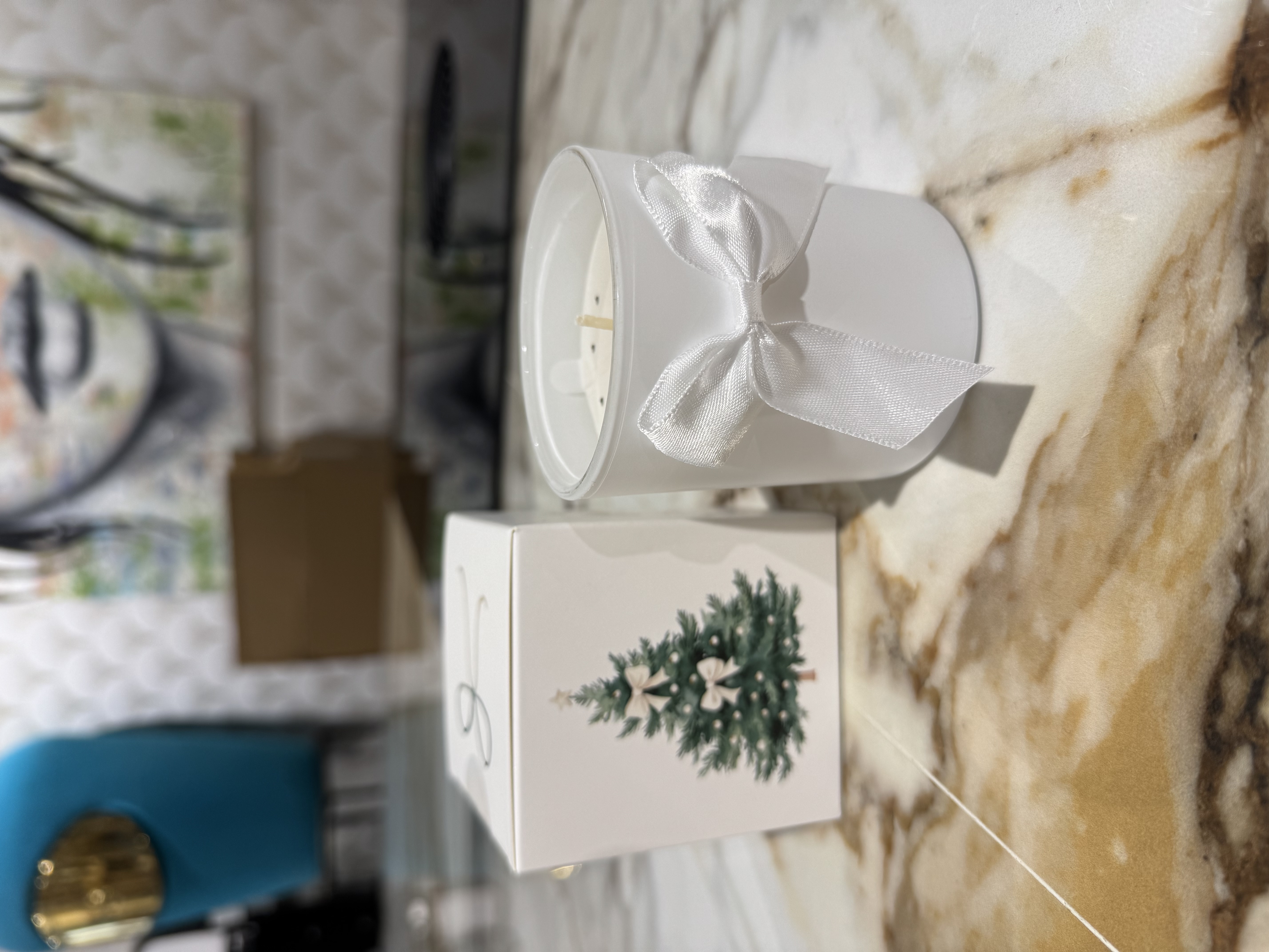 IMG_8560 Stationery & gift geurkaars witte strik