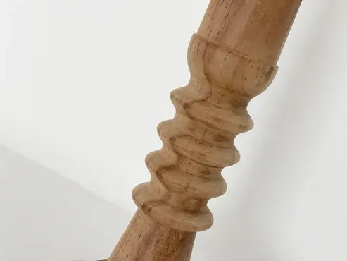 Kandelaareiken45_5detail01 Moods Kandelaar massief Eiken hoog ribbel