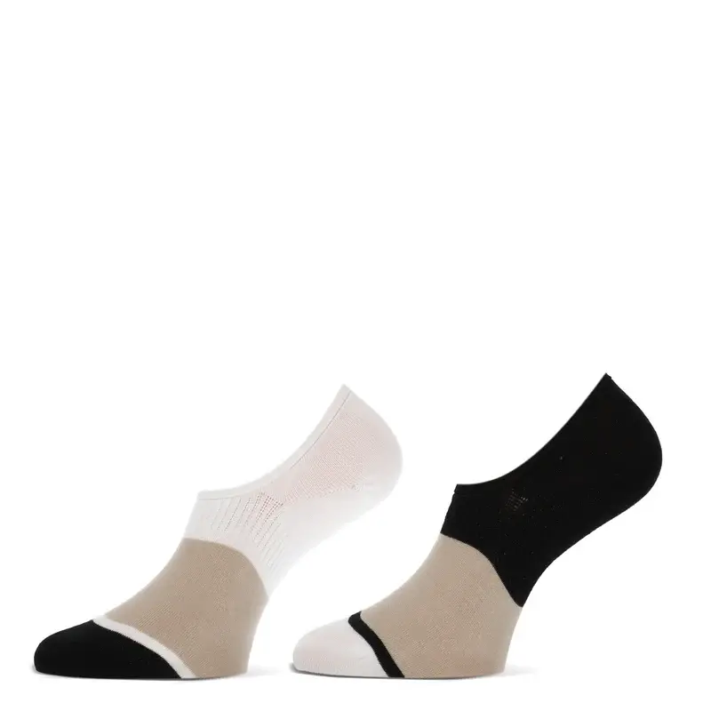 MarcMarcs sneakersokken wit/zwart/beige